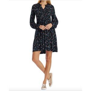 NWT FATFACE Womens' Nieve Floral Black Nordic Jersey Dress w. Pockets Sz 12